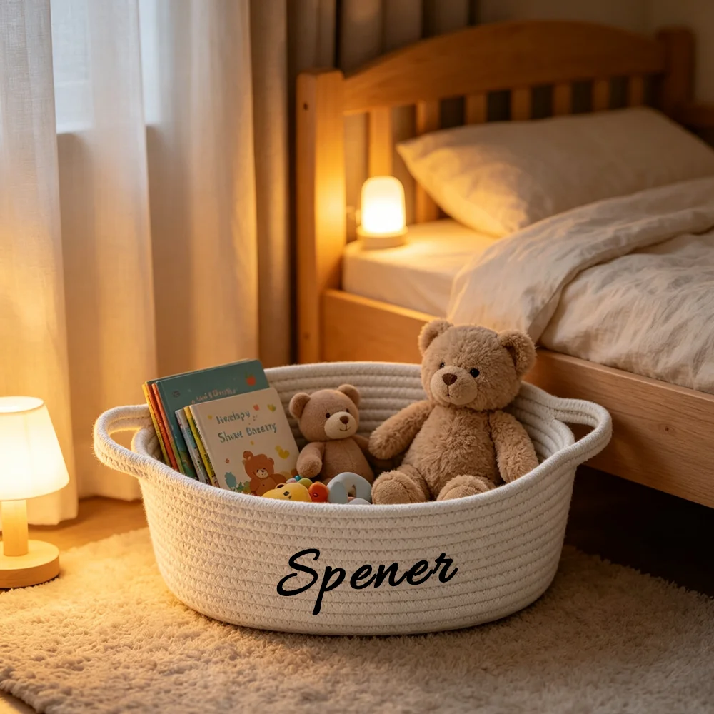 Baby Nursery Organiser - Personalized Kids Gift Basket Custom Name