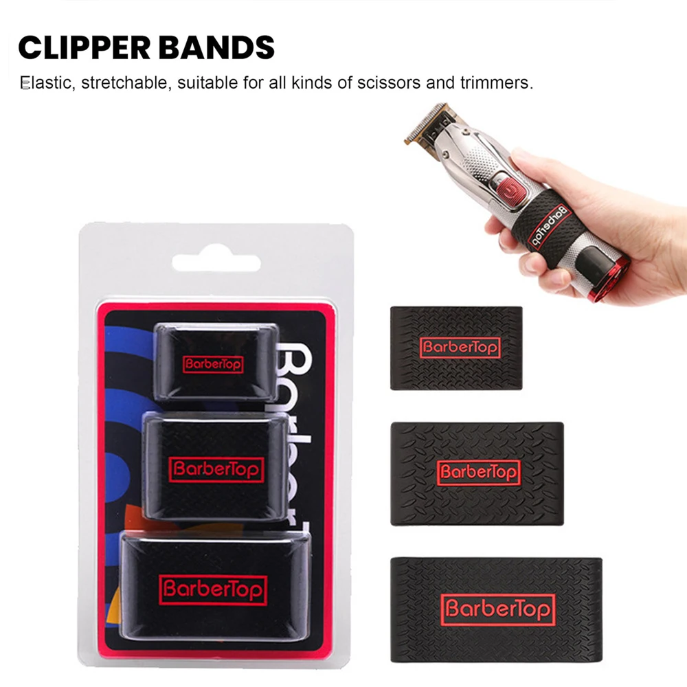 Professional Rubber Barber Electric Push Protective Sleeve Salon Grip Bands Non-Slip Clipper Cover Barbershop Accessories Tools