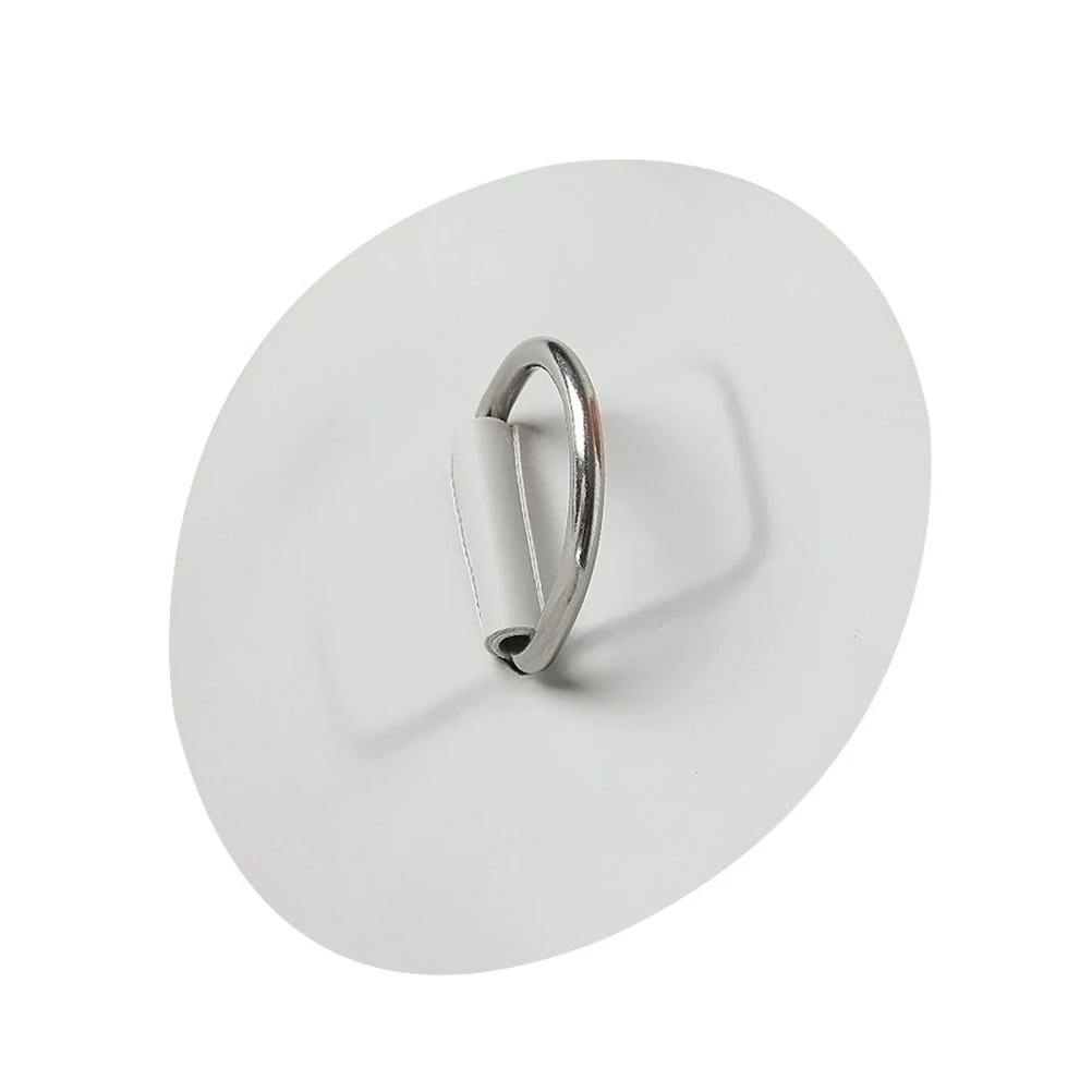 

2 pcs Stainless Steel D-ring Handle Canoe Patch Accessories Carry Supplies White Strong Adhesive Lightweight Durable Boat Kayak