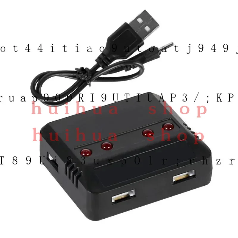 

4PCs 3.7V 800mAh 25C LiPo battery xh2.54 plug 4 port charger for RC airplane JM