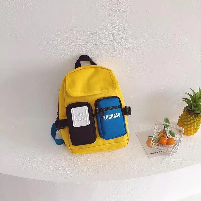 Mochilas de lona do bebê casual crianças menina menino estilo japonês do jardim infância mochilas moda infantil primária mochila