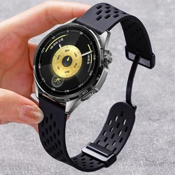 18 20 22mm Magnetic Silicone Strap For Huawei Watch GT 6 46mm 41mm Breathable Sports Band For Huawei GT6 GT5 Pro GT4 GT3 Correa