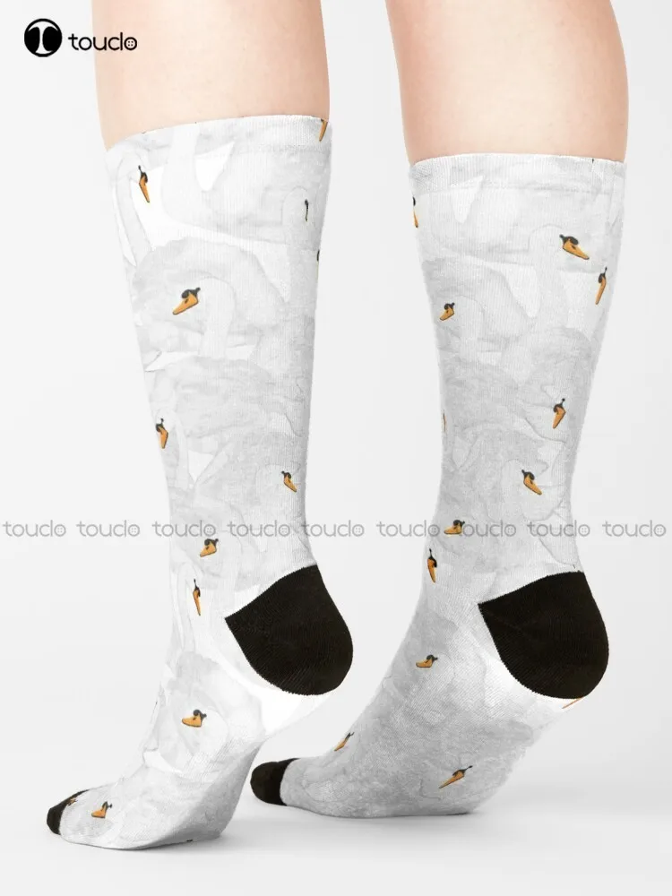 

Swans Swan Pattern Socks Sock Boots Personalized Custom 360° Digital Print Gift Harajuku Unisex Adult Teen Youth Socks Colorful