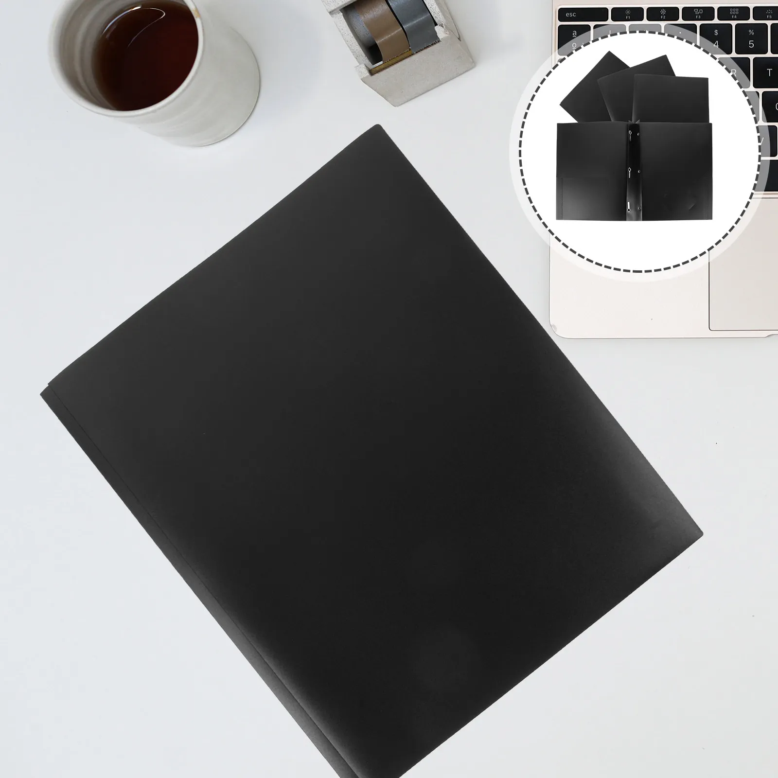 

4Pcs Plastic Document Folders Double Slot File Folder Office Paper Organizer Test Papers Storage Business File Organizer