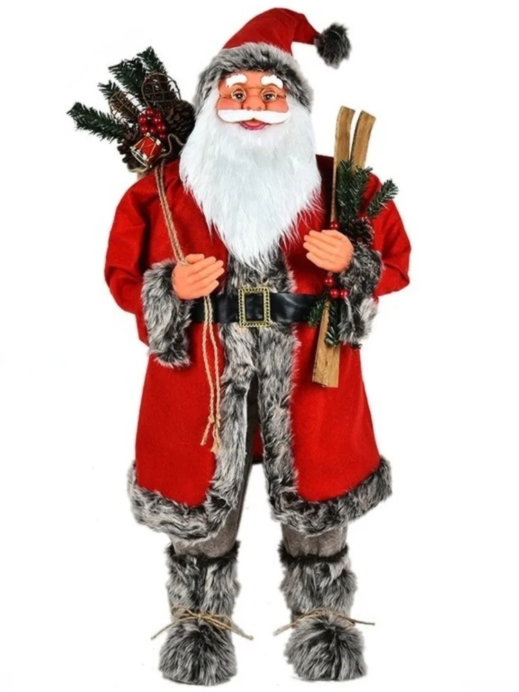 115cm Large Size Santa Claus Dolls Christmas Toys Ornaments Home Office Doll New Year Party Suppplies Decorations Kids Gifts Hot