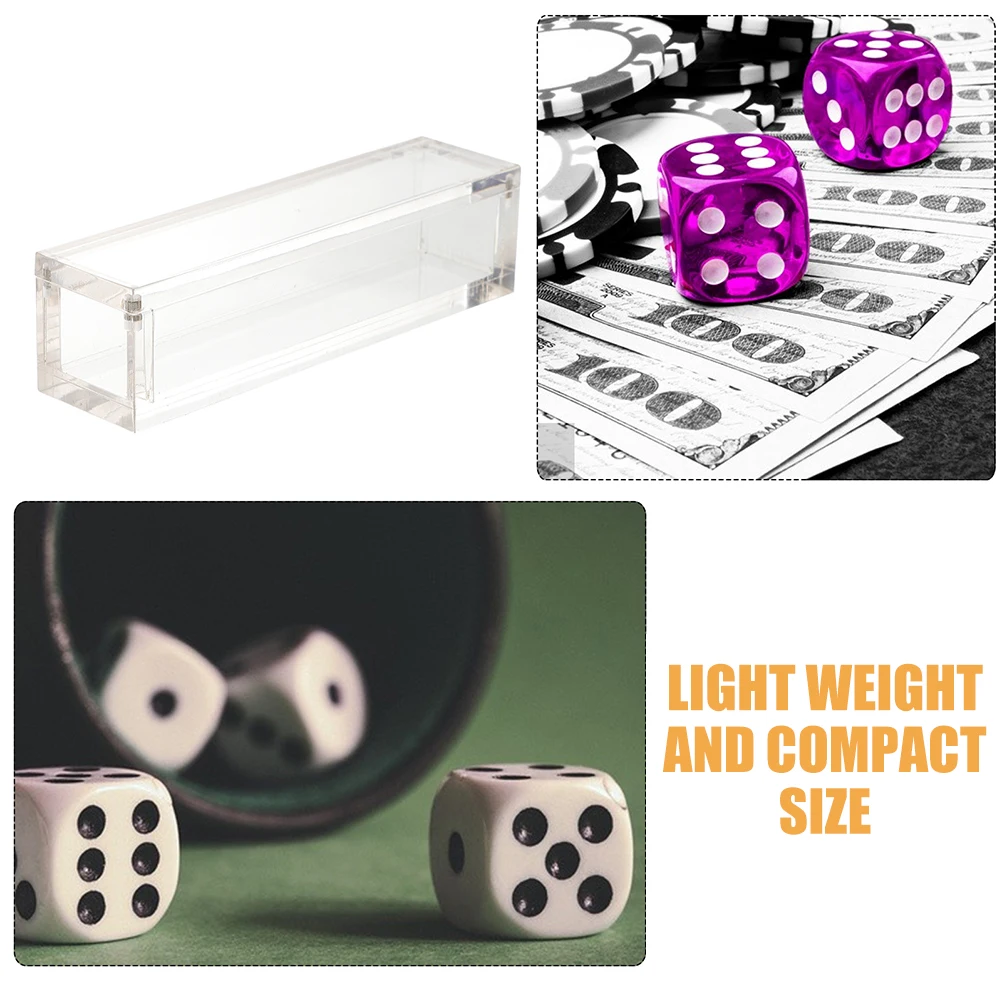 

2pcs Transparent Acrylic Storage Box Magnetic Closure Lightweight Clear Organizer For Dices Jewelries Game Accessories Compact