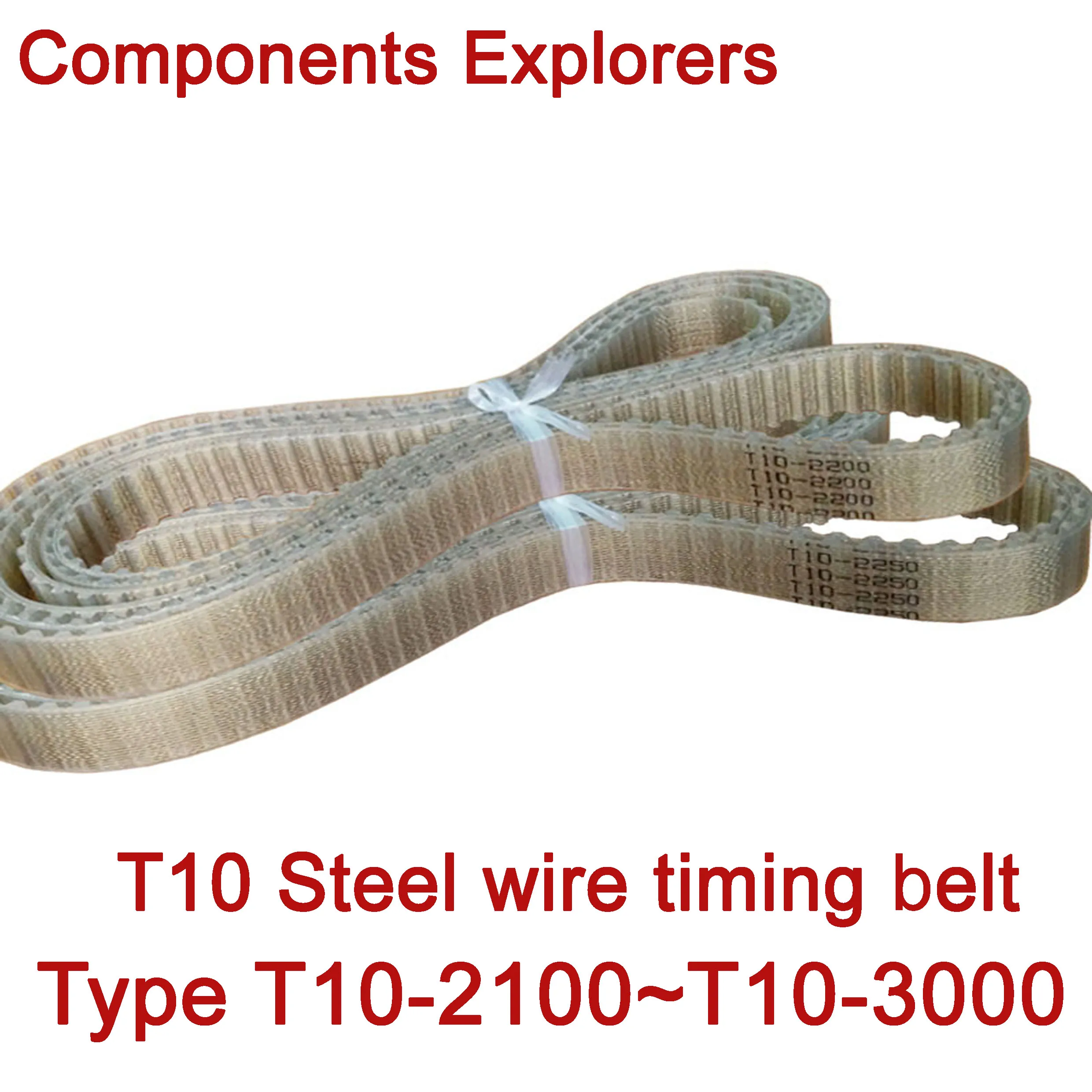 T10 Steel Wire Timing Belt PU T10-2100 2120 2160 2170 2180 2200 2250 2500 2650 2800 3000mm Width 15/20/25mm  Polyurethane Belts