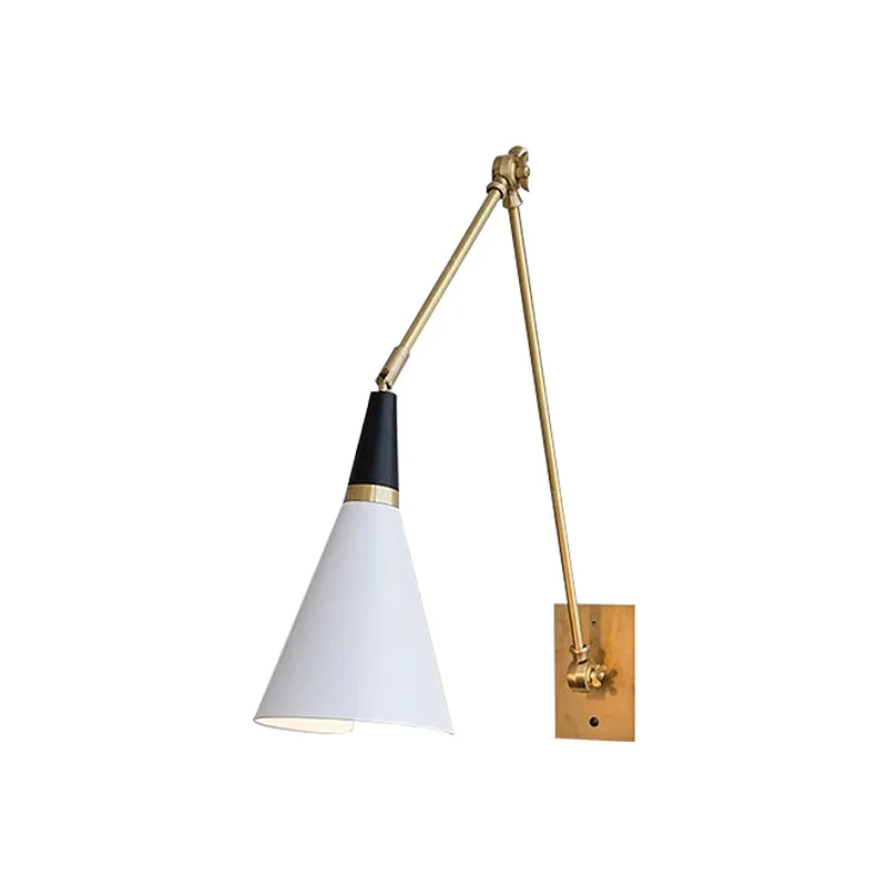 Bedroom bedside lamp with retractable decorative background wall lamp light source