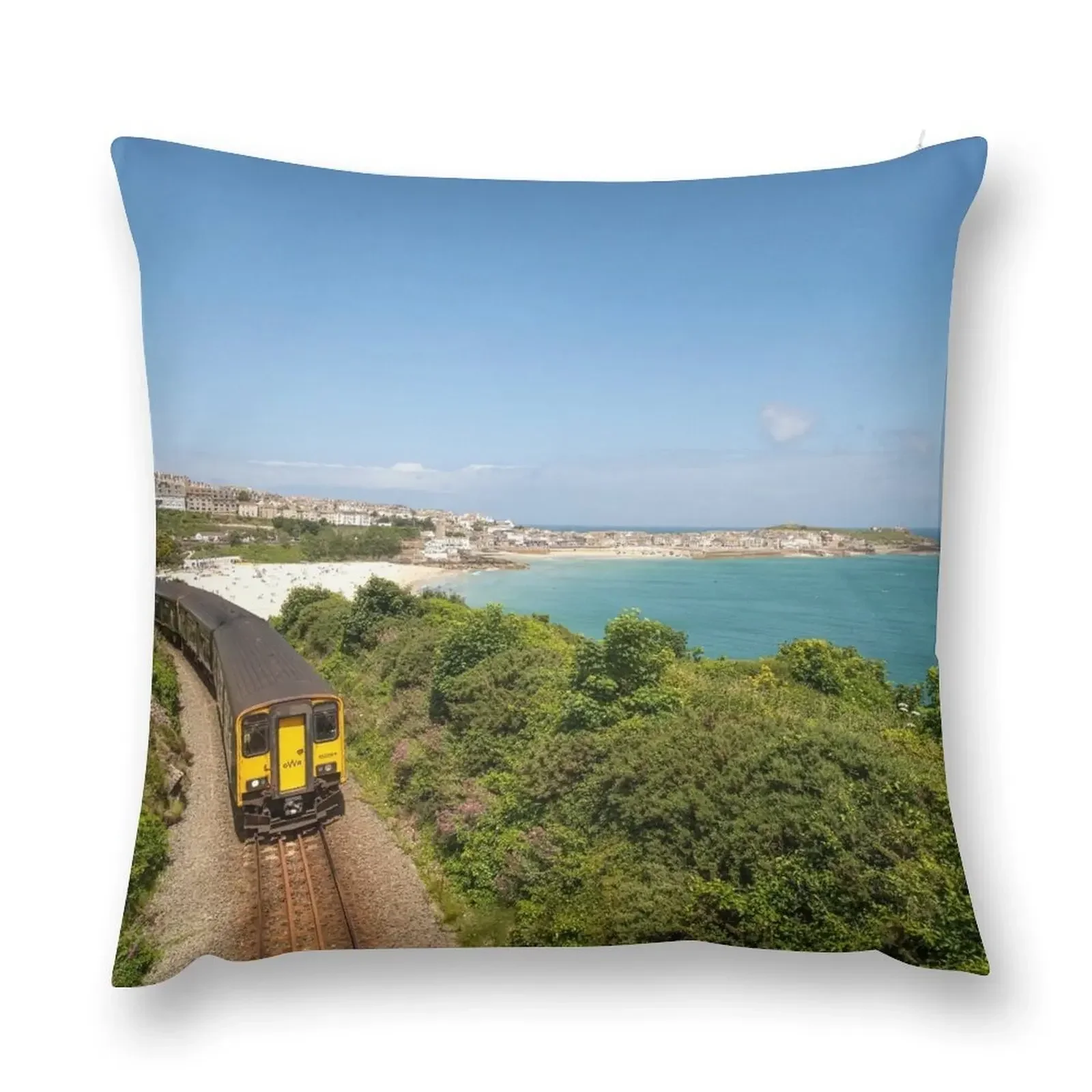 

St Ives Bay Railway Line Throw Pillow Rectangular Cushion Cover Couch Pillows pillow