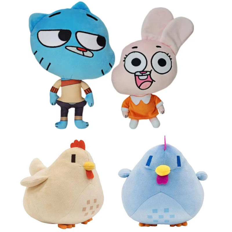Cute World Of Gumball Darwin Plush Doll Cartoon Banana Joe Anais Richard Nicole Plushie Kawaii Soft Decor Pillow Toy Kids Gift