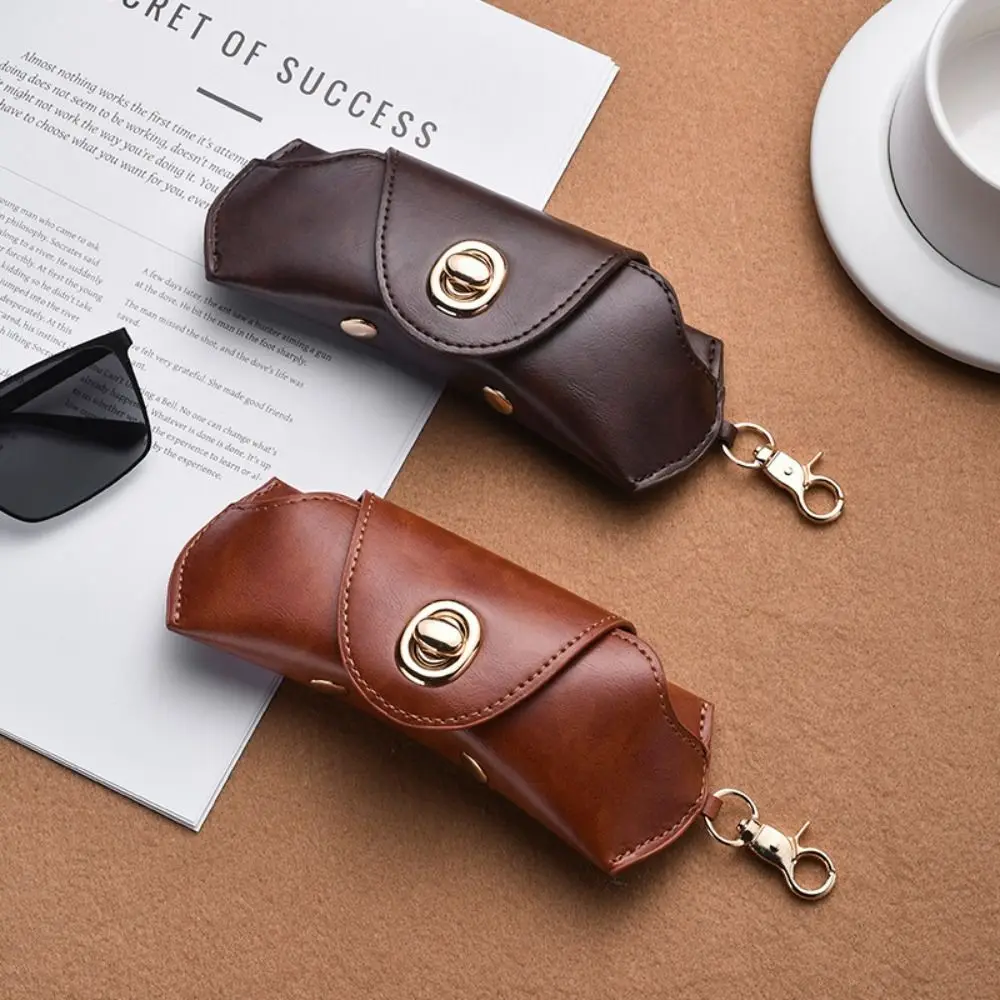 

Fashion Leather Soft Sunglasses Case Hanging Neck Portable Sunglasses Glasses Clip Glasses Storage Bag Eyeglasses Accessories