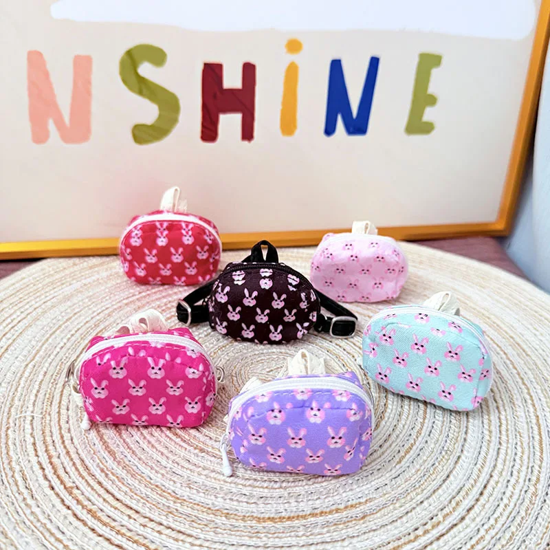 für Labubu Mini Umhängetasche Rucksack Tasche Dress Up Plüschtier für 17 cm Labubu Puppenzubehör Puppenhaus Hängehals Zubehör