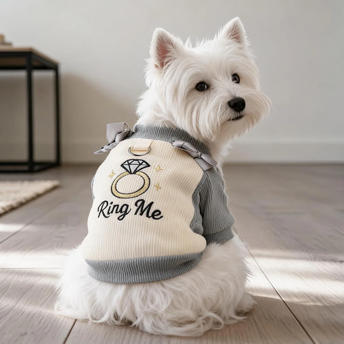 Adorable Valentine s Day Couple Round Neck Pet Vest Warm Winter Cold Resistant Clothes for Small Dogs Puppies Cute Pet Outfits