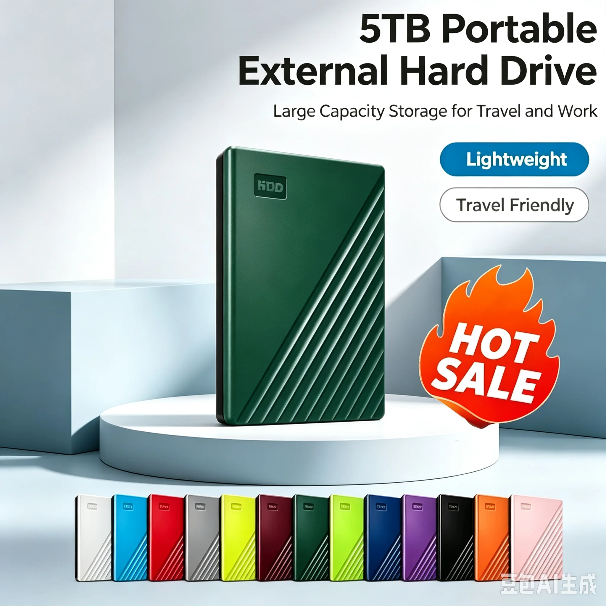 External Hard Drive,Fast Data Transfer, Multi‑Device Compatible Portable HDDDurable Storage Disk for Data Backup