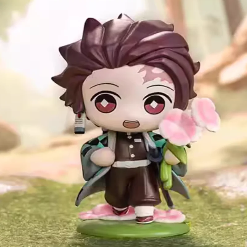 Ghost Annihilation Blade Blind Box Birth Flower Series ประณีตทําด้วยมือของเล่นเครื่องประดับรถตุ๊กตากล่องตาบอดของขวัญวันเกิด