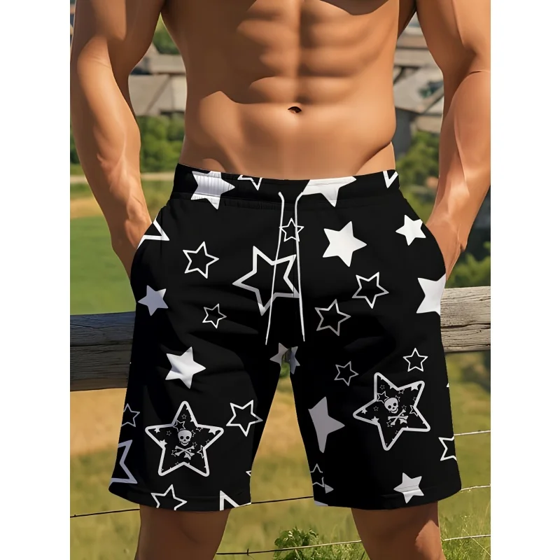 

Мужские пляжные шорты с гавайским математическим узором и 3D принтом, мужские шорты, летние плавки, мужская одежда для отпуска