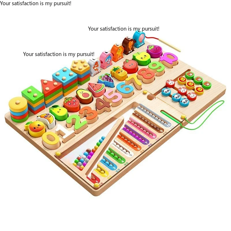 Montessori Geometric Matching Building Block Puzzle Educational Assembly Toy Gift for Kids 0-3 Years Old
