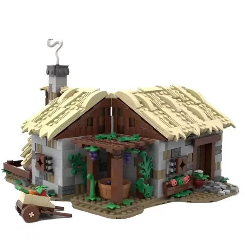 Spot small particle MOC-137856 street view village house building model creative DIY gift toy puzzle ornament