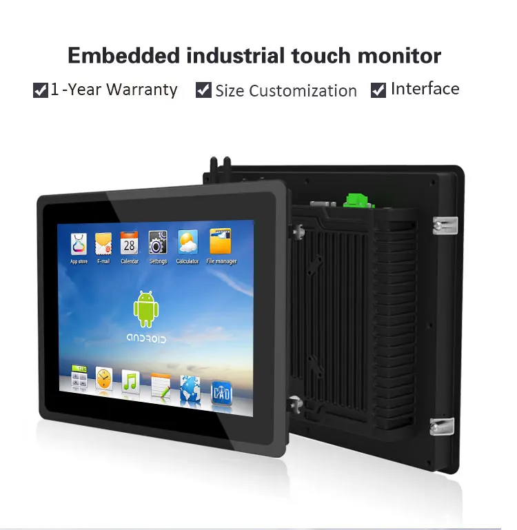 17inch Industrial Panel PC IP65 Capacitive Touch Screen VGA All-In-One HMI for 10.1 21.5 Inch Devices Android RK3568 2G+32G