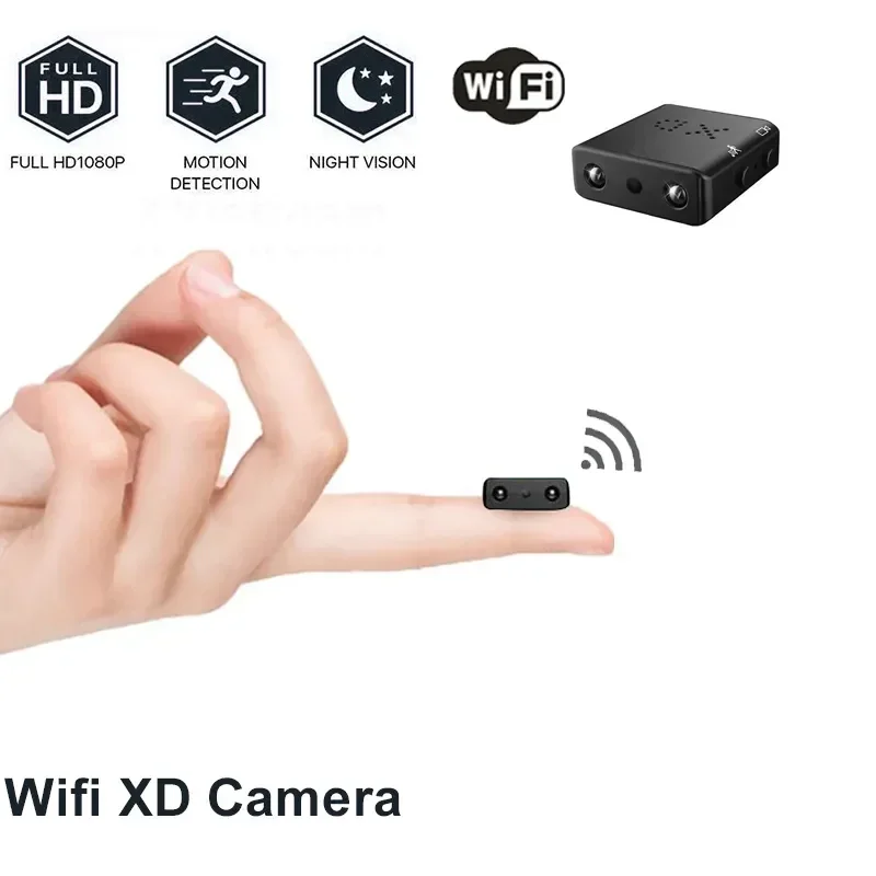 Minicámara de seguridad para el hogar, videocámara Full HD 1080P con Wifi, visión nocturna, Micro cámara secreta, detección de movimiento, grabadora de voz y vídeo DVR