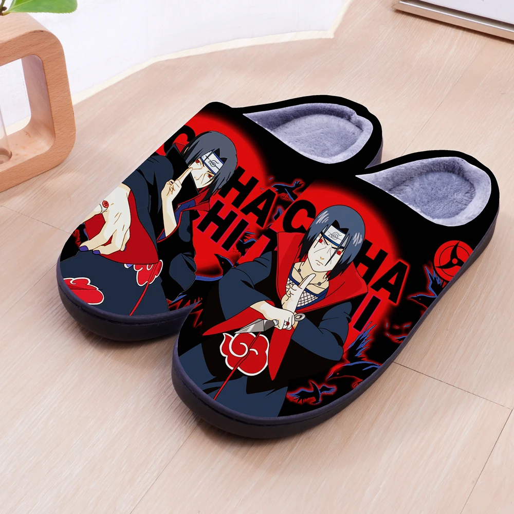 Winter Warm Slippers Anime NARUTO Uchiha Itachi Cosplay Cartoon Cute Shoes For Men Women Boy Girl Slippers Halloween Gift