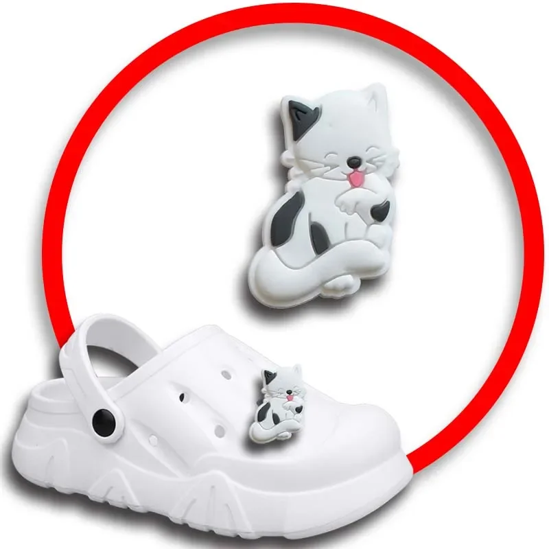 Breloques de chaussures en forme de poisson séché pour chaton, accessoires de décoration de chaussures pour crocs, sandales, femmes, sabots, épingles, accessoires de chaussures pour hommes, badges pour enfants