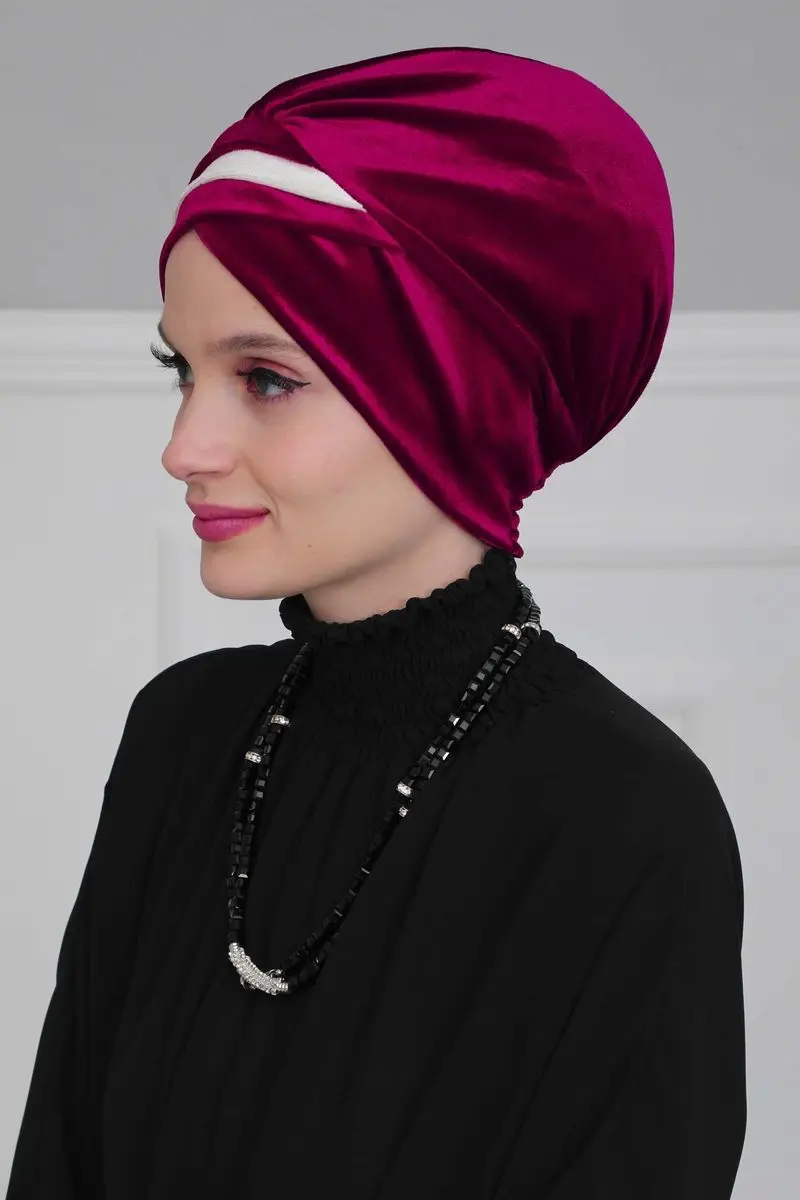 Doppel farbe samt Knochen kirsche rot