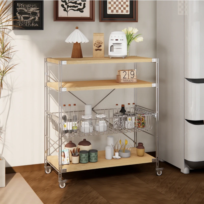 JC Youth Liangpin Cart Shelf Multifunctional Japanese Floor Storage Rack Snack Kitchen Pot Storage Rack