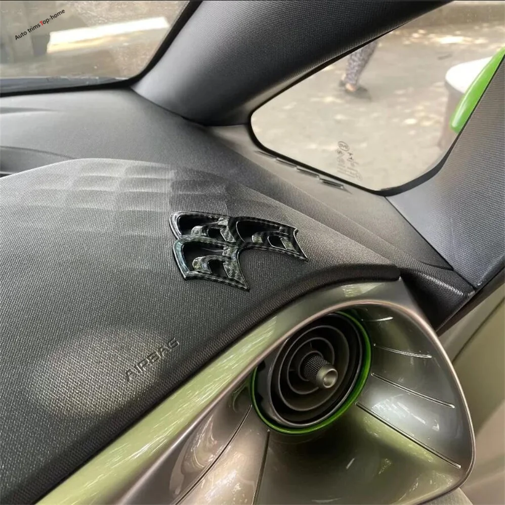 

ABS Carbon Fiber Look Air Conditioning Vent AC Outlet Decoration Frame Cover Trim Fit For BYD ATTO 1 2022 - 2024 Car Accessories
