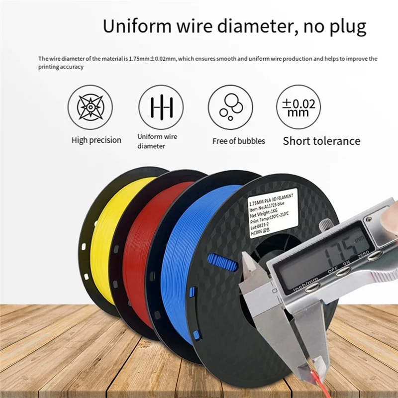 

Эффективные принадлежности для 3D-печати PLA Supplies 1,75 мм/1 кг Нить для 3D-принтера 1 кг катушка Детали 3D-принтера фиолетовый