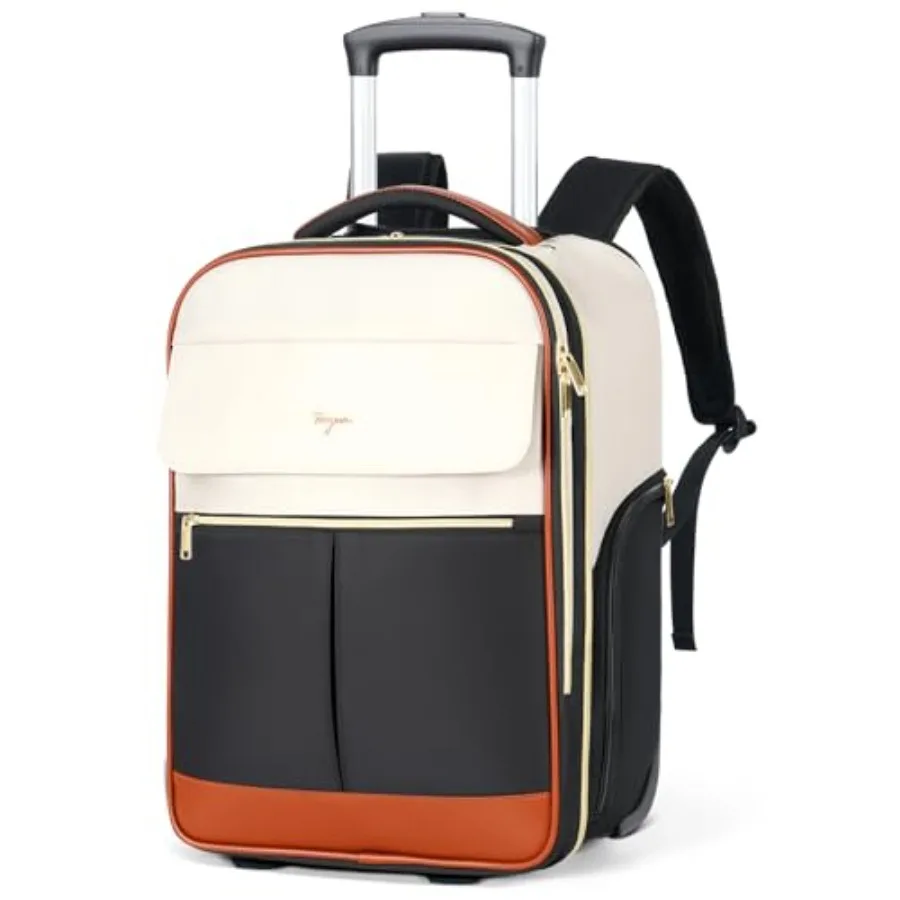 

Rollg Backpack for Women, Large Travel Backpack with Wheels Flight Approved, Laptop Wheeled Roller Bag Suitcase for Work Bussin