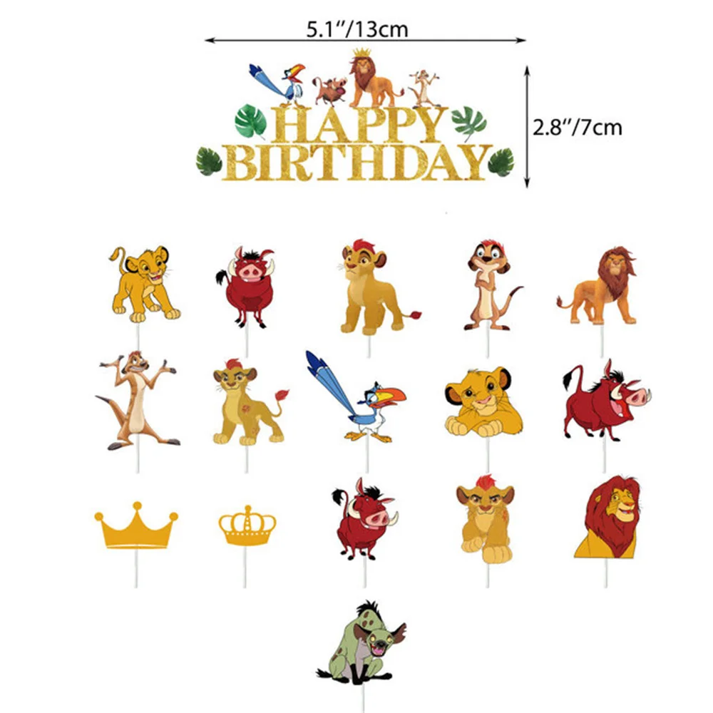 Der König der Löwen Simba Kuchen Dekor König der Löwen Simba Cupcake Topper Junge Party Kindergeburtstag Party Kuchenzubehör Babyparty