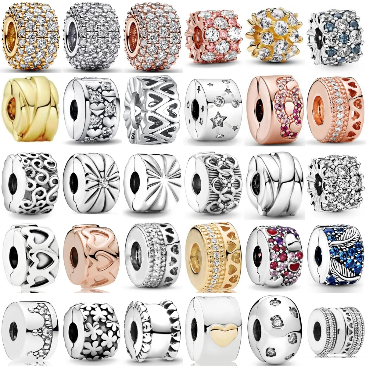 

New 925 Sterling Silver Round Blue Zircon Leaves Charm Bead Fit Original Pendant Bracelet DIY Women Jewelry Accessories