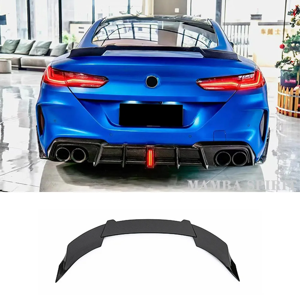 For BMW 8 Series M8 F91 F92 F93 Rear Trunk Lid Ducktail Car Spoiler Wing Dry Carbon Fiber Process Exterior Upgrade Accessories
