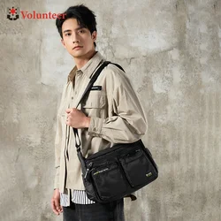 VOLUNTEER Crossbody Laptop Bags for Men Casual Waterproof Commuter Travel Sling Bag Man Fashion Oxford Messenger Bags 1801-07