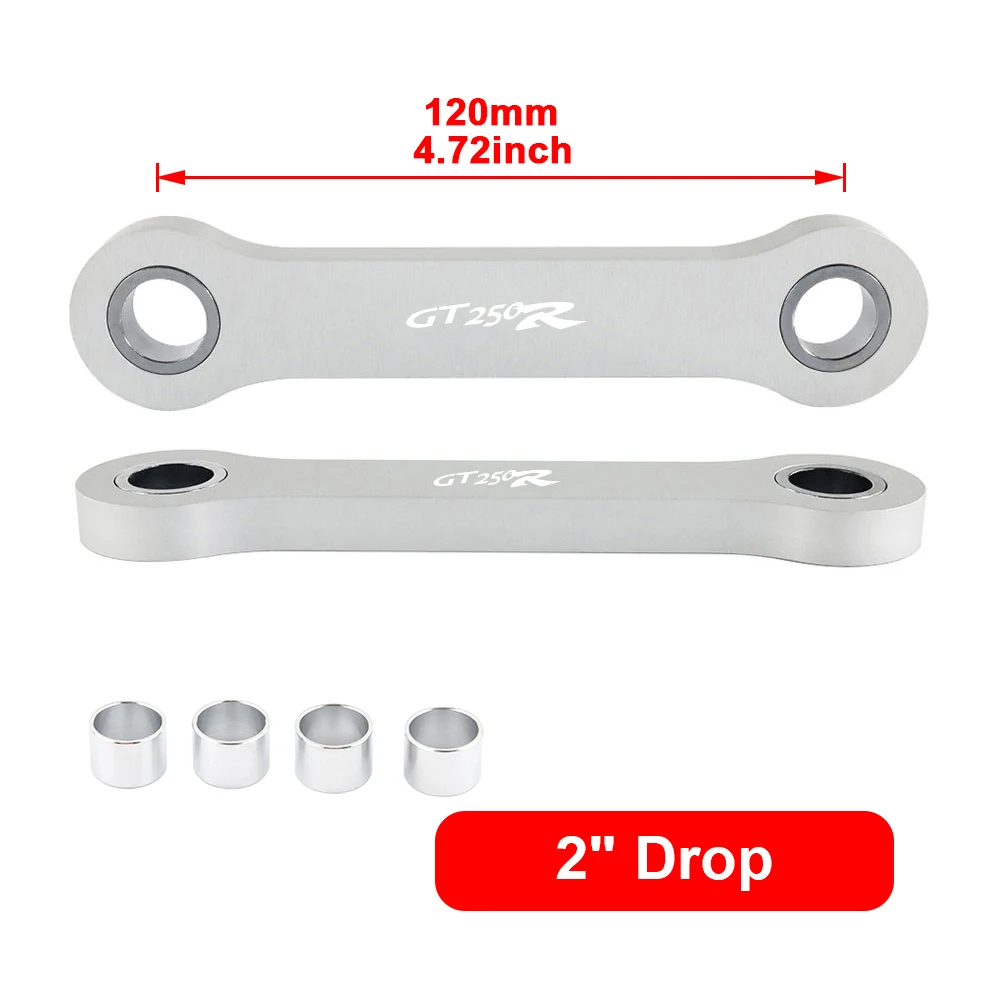 Tieferlegungsglieder-Kit passend für Hyosung GT250 Hyosung GT250R 2005–2019. Motorradzubehör, hintere Hebelaufhängung, Drop-Links