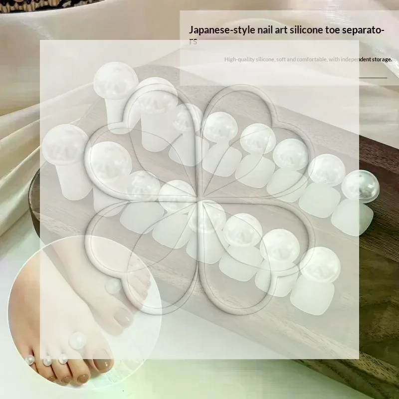 8Pcs Comfortable Soft Silicone Toe Separators Portable Toe Spacers for Nail Polish Application Foot Care Pedicure Supplies
