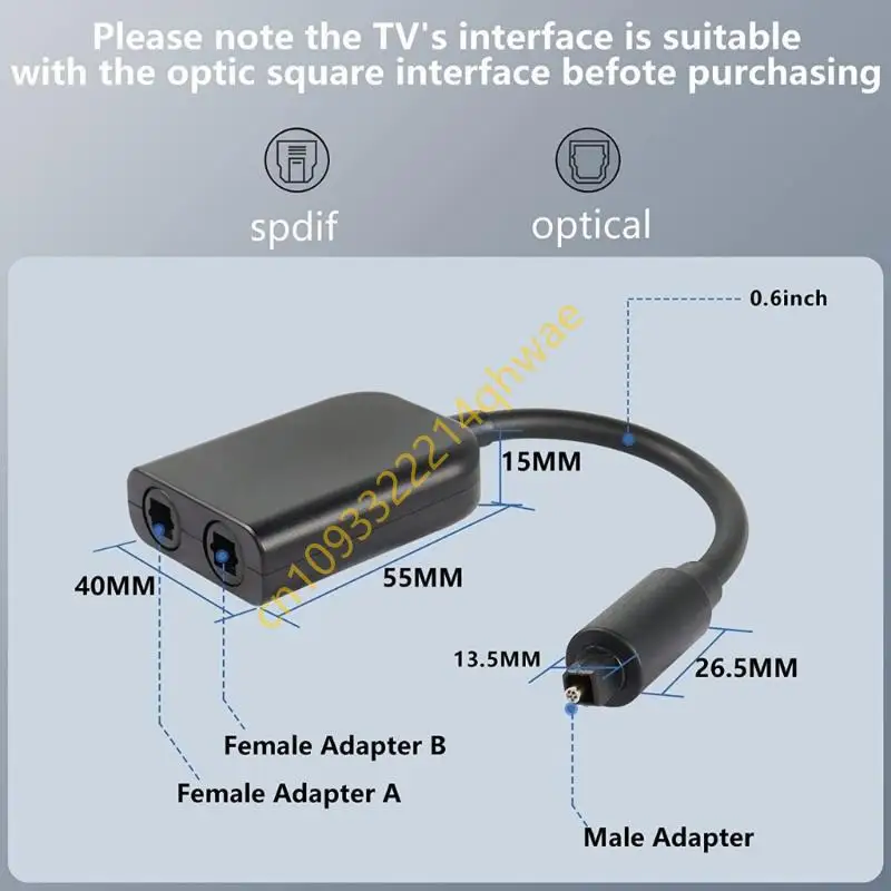Splitter per home theater televisione 1 input maschio 2 output femminile
