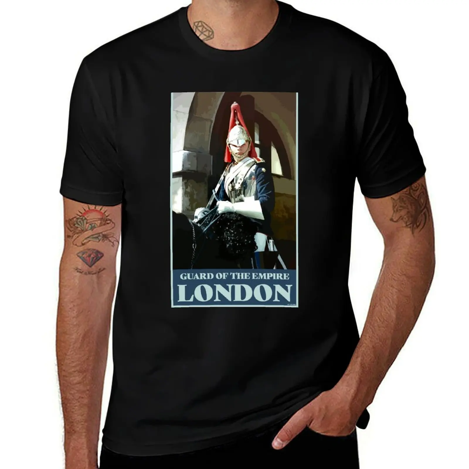 Horse Guard London T-Shirt Casual Trendy Streetwear Tee Shirt T-Shirt
