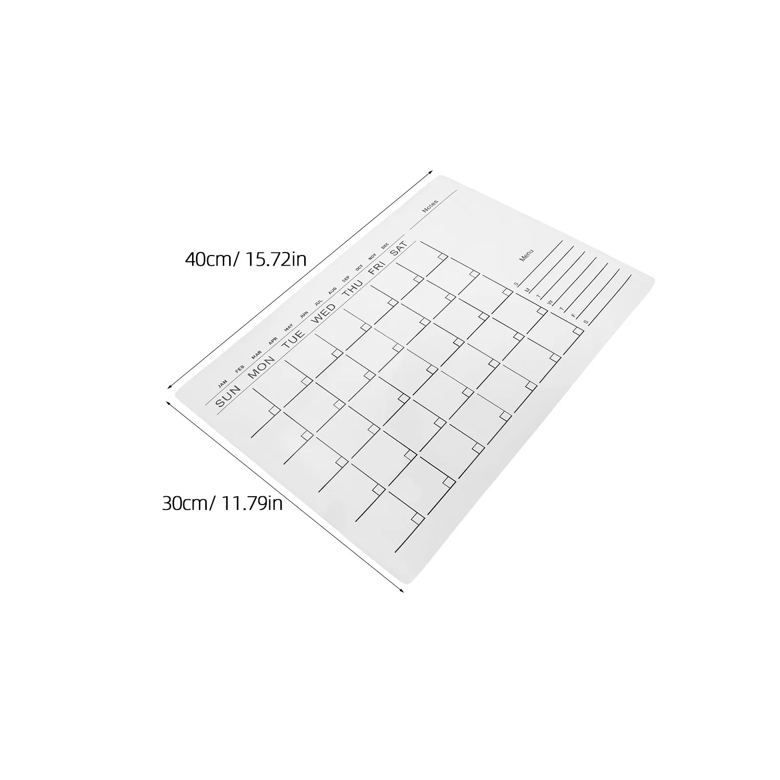 2 Pcs Dry Erase Whiteboard Stickers Removable Dorm Door Message Calendar Decals PVC Drawing Adhesive Paper