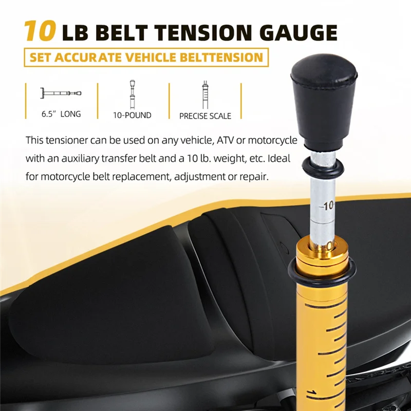 Leading-Edge-Universal Motorcycle Belt Tension Tool 10 Lb Belt Tension Gauge Motorcycle Belt Tension In Gauge