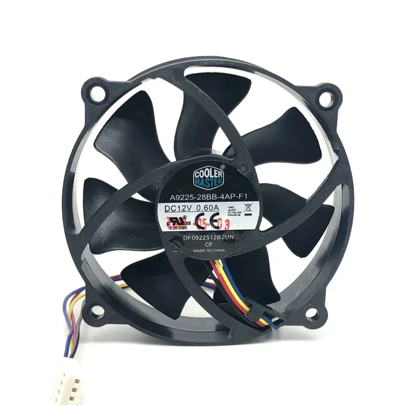 

Original Cooler master 9025 90MM 90x90x25mm Circular fan 72mm hole pitch For 775 CPU Cooling fan 12V 0.6A with PWM 4pin