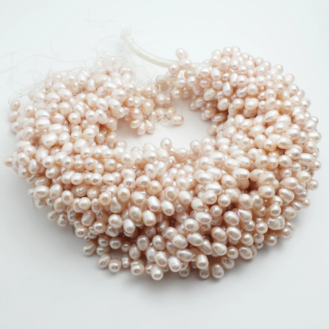 

6-7mmNatural freshwater pearls with three or seven holes, irregular shaped beads, jewelry DIY necklace bracelet