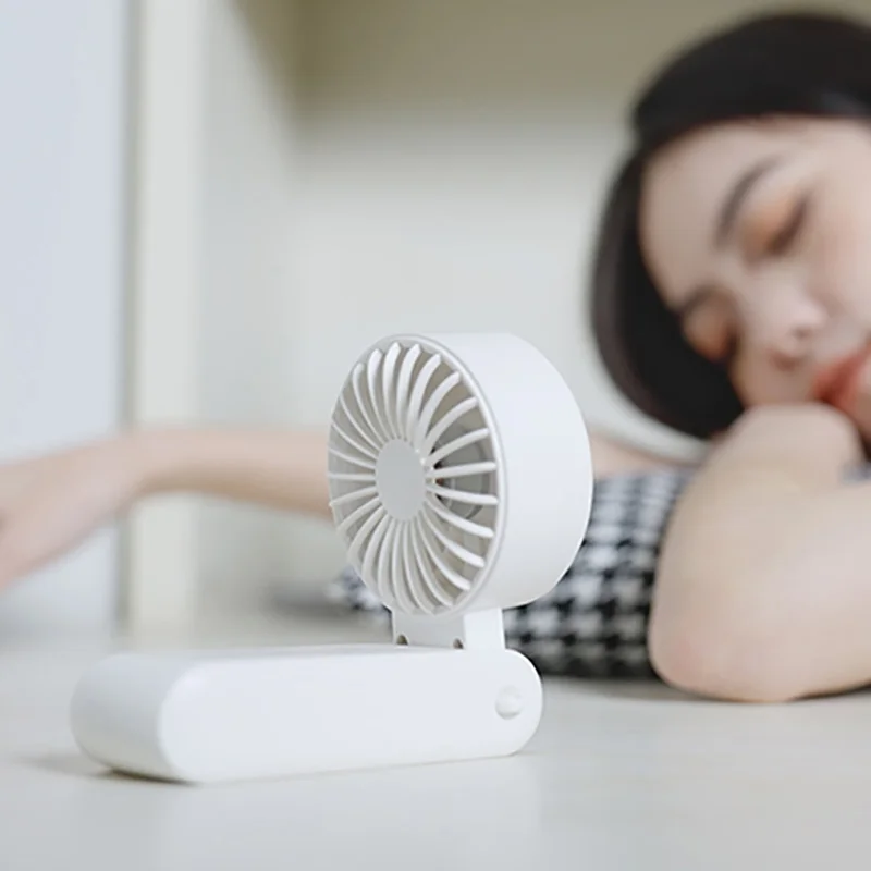 Foldable Mini Fan w/ LED Display & USB Charging, 3-in-1 Portable Handheld/Neck/Desk Fan for Outdoor, Camping, Travel & Summer