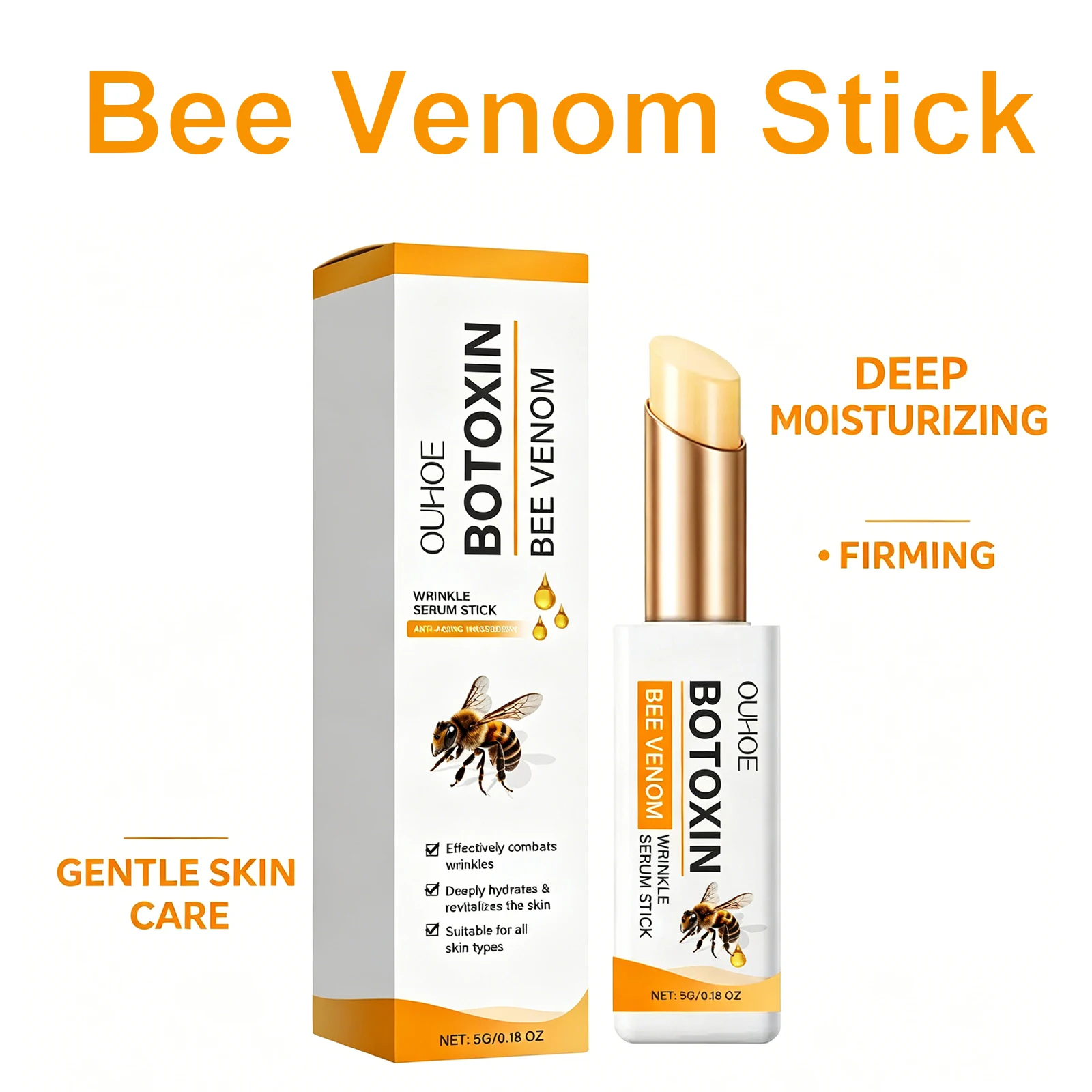 Bee Venom Anti Wrinkle Stick Face&Eye Cream Firming Lifting Reduce Dark Circles Puffiness Eye Bags Smoothing Fine Lines Skincare