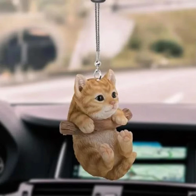 1Pc 2D Cute Kitten Puppy Home Hanging Ornaments with Colorful Balloons Car Decor Cat Kitten Room Decor Puppy Pendant