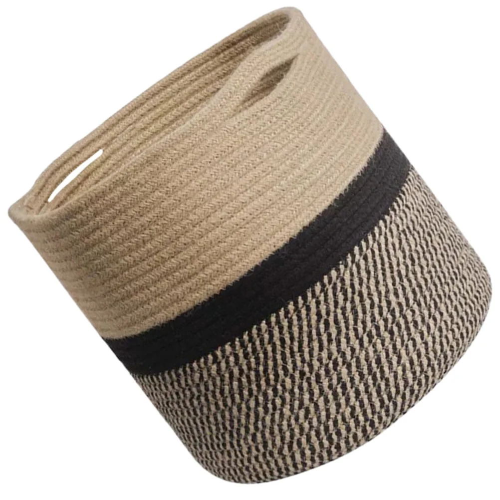 

Clothes Flower Stand Woven Cotton Rope Basket Bride Decorate Practical Toy Fabric Laundry Hamper Decorative Holder