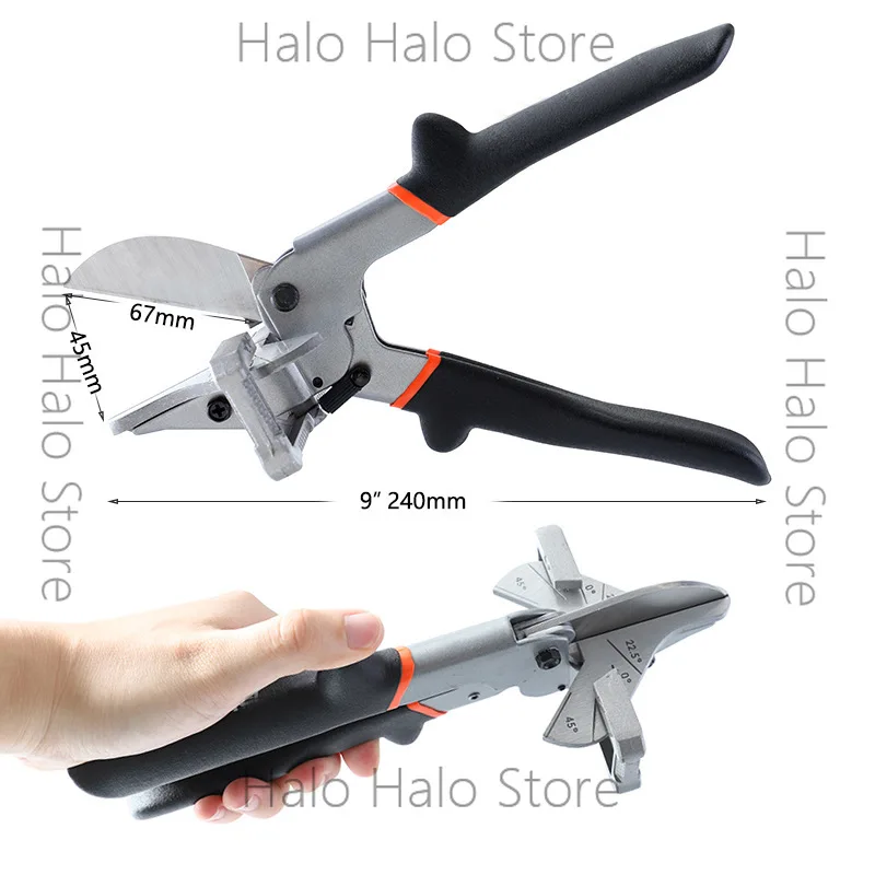9-Inch electrical wire slot cutting 0-135 degrees, multi-functional angle cutting PVC wire slot buckle pliers