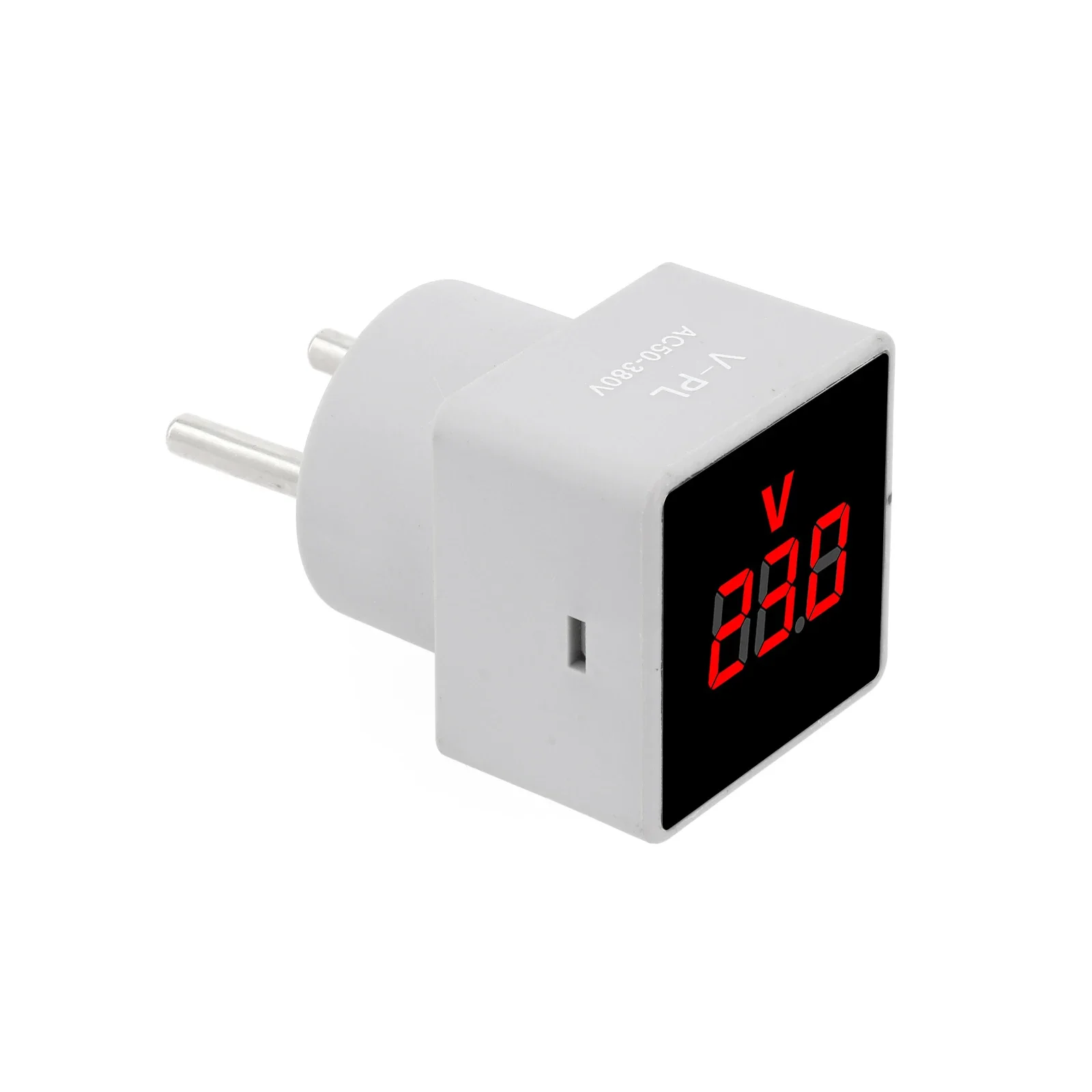 AC50-380V V-PL AC Voltmeter Square EU Plug Socket Voltage Meter Household Digital AC Voltmeter Electric Voltage Tester Monitor