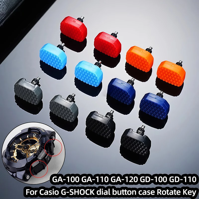 Para casio dial cor botão caso girar chave GA-100 GA-110 GA-120 GD-100 GD-110 GD-120 GLS-100 GAX-100 série dial acessórios